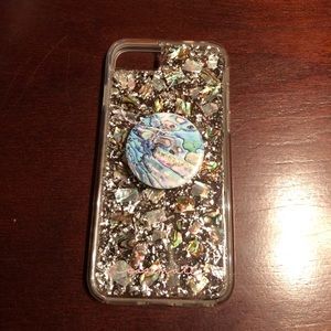 Casemate Abalone iPhone 7/8 case and popsocket.